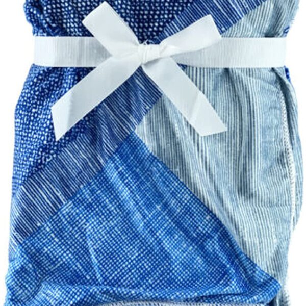 Blue Triangles Sherpa Fleece Blanket