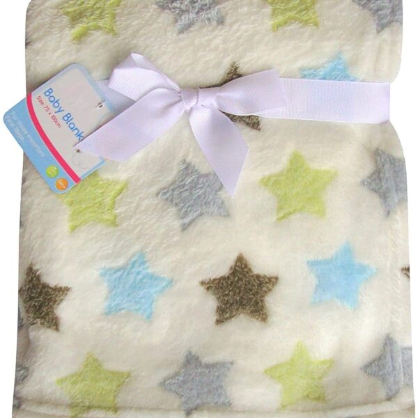 Cream Star Fleece Blanket