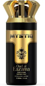 Oud Al Eazama 250ml Extra Long Lasting Perfume Body Spray For Him By Mystiq - Image 4