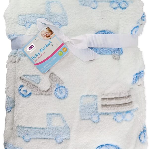 Blue Scooter Car Fleece Blanket