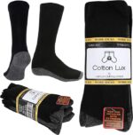 10 Pairs-UK 6-11Size Men's Work Socks Heavy Duty Black Size
