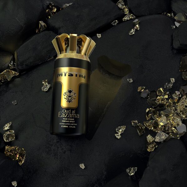 Oud Al Eazama 250ml Extra Long Lasting Perfume Body Spray For Him By Mystiq