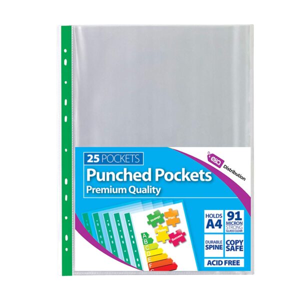 Tiger A4 25 Punched Pockets Premium Quality Sleeves 90 Micron