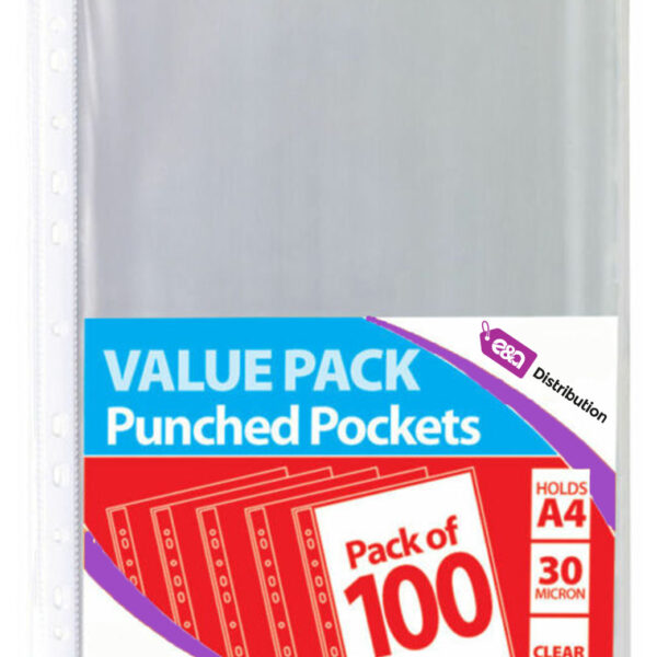 Value Pack Tiger A4 100 Punched Pockets 30 Micron