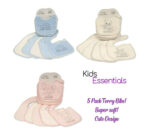 Blue Terry Bibs Pack of 5 for Baby Boys - Image 3