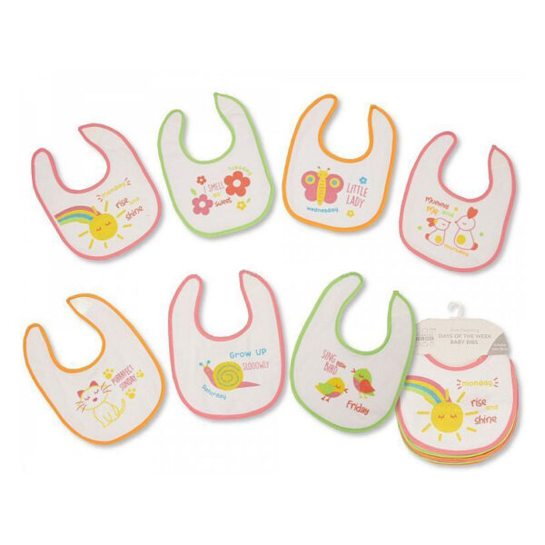 Baby Girl Bib- Day of the Week | Muslins & Bibs