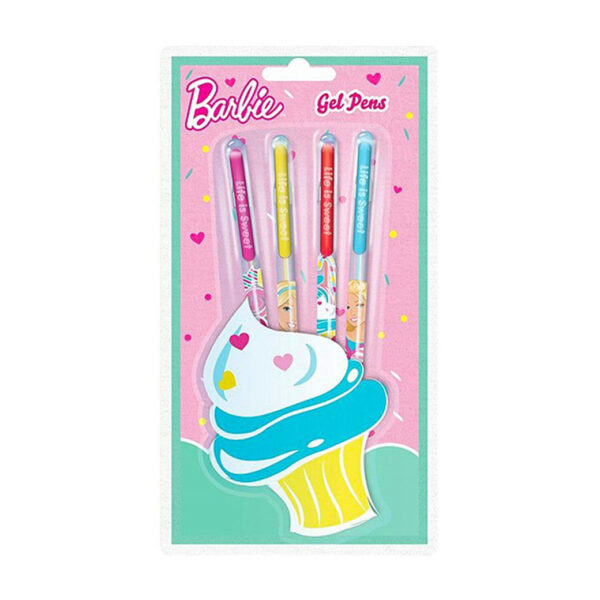 Barbie Gel Pen Set - Pack Of 4 | Pens