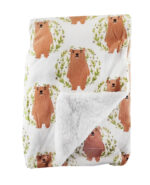 Grizzly Design Luxury Soft Fur Back Blanket