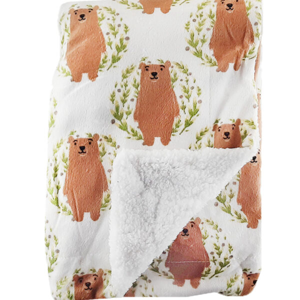 Grizzly Design Luxury Soft Fur Back Blanket