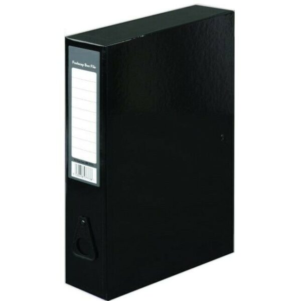 Black A4 Box File Foolscap