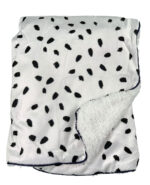 Black Dots Design Luxury Soft Fur Back Blanket