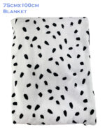 Black Dots Design Luxury Soft Fur Back Blanket - Image 2