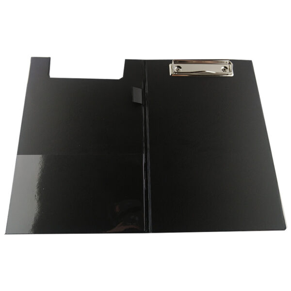 A5 PVC Black Fold Over Foolscap Clipboard
