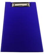 A5 PVC Blue Fold Over Foolscap Clipboard - Image 2