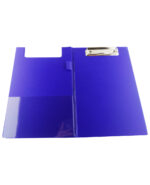 A5 PVC Blue Fold Over Foolscap Clipboard