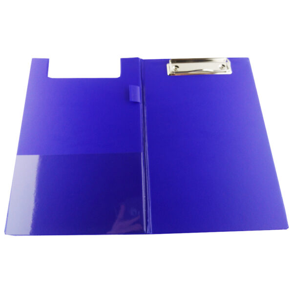 A5 PVC Blue Fold Over Foolscap Clipboard