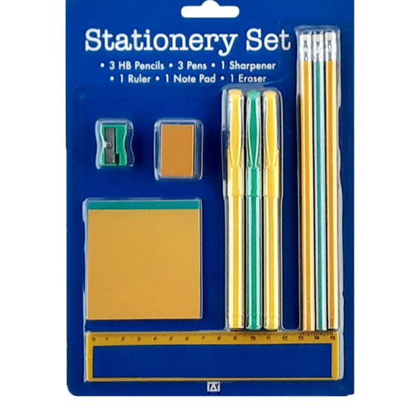 Blue and Green Stationery Set