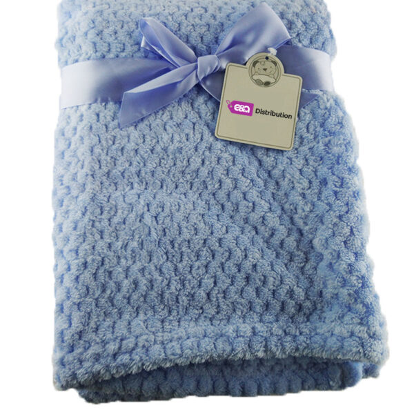 Luxury Soft Waffle Blanket plain blueDesign
