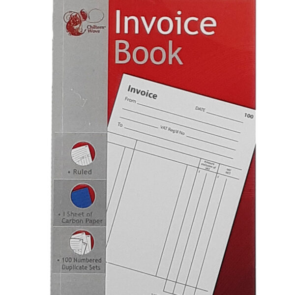 Chiltern Wove Invoice Book 1-100 Carbon Paper