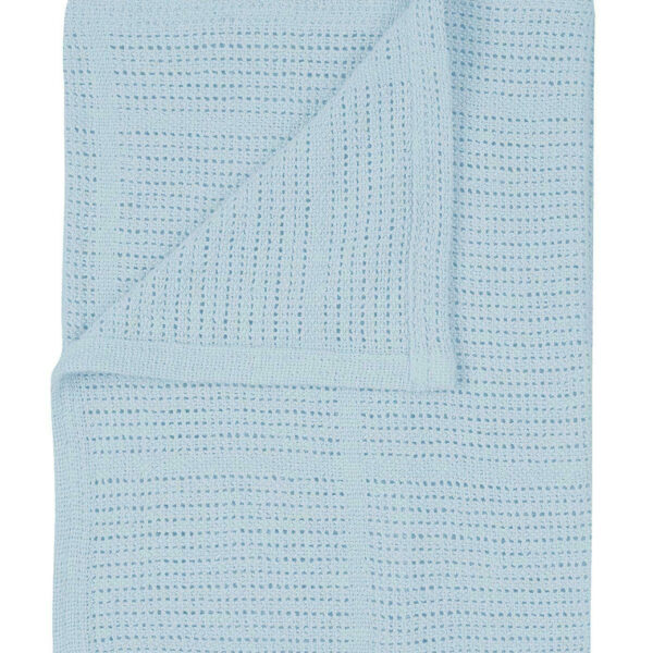Cellular Cot Bed Blanket 100x150cm | Blue