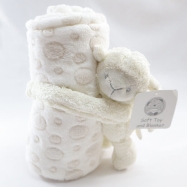 Cream Monkey Hug Toy Blanket- Toy and Blanket Set