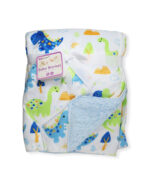 Dinosaur Fur Back Baby Blanket | Fur Back