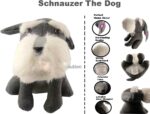 Schnauzer Dog Novelty Doorstop - Grey Herringbone