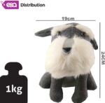 Schnauzer Dog Novelty Doorstop - Grey Herringbone - Image 2