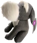 Schnauzer Dog Novelty Doorstop - Grey Herringbone - Image 3