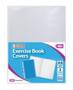 A4 Clear Exercise Book Covers | 3 Pack