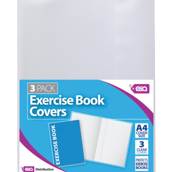 A4 Clear Exercise Book Covers | 3 Pack
