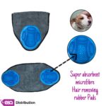 E&A SUPER ABSORBENT PET TOWELS- 2 RUBBER PADS POCKETS 60x30cm with QUICK DRYING - Image 3
