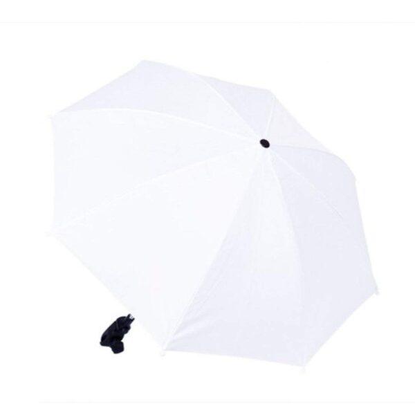 First Steps Pram Buggy Pushchair Universal Automatic Parasol Umbrella Sunshade (White)