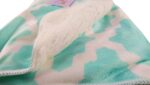 Luxury Soft Fur Back Blanket green chain Design - Image 4