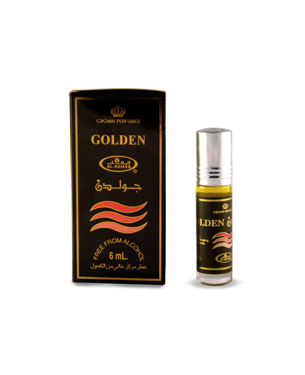 Golden-perfume-oil-6ml-roll-on-attar-al-rehab-al-rehab-concentrated-perfume-oil-best-attar-perfume-oil-al-rehab-crown-roll-on-attar-perfume-oil-best-arabic-perfume-oil.jpg Golden 6ml Roll On by Al Rehab | Perfume Oil - Image 1