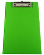 A5 PVC Green Fold Over Foolscap Clipboard - Image 2