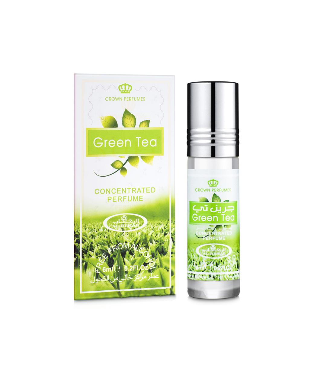 Green-Tea-perfume-oil-6ml-roll-on-attar-al-rehab-al-rehab-concentrated-perfume-oil-best-attar-perfume-oil-al-rehab-crown-roll-on-attar-perfume-oil-best-arabic-perfume-oil.jpg Green Tea 6ml Roll On by Al Rehab | Perfume Oil - Image 1