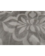Luxury Soft Three Layered Blanket Grey floral pattern Design - Image 3