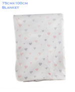 Mini Hearts Design Luxury Soft Fur Back Blanket - Image 2