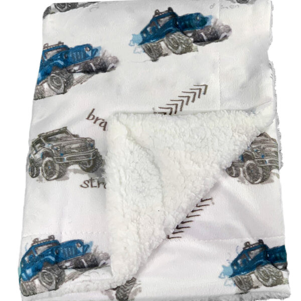 Luxury Soft Fur Back Blanket Hummer Design