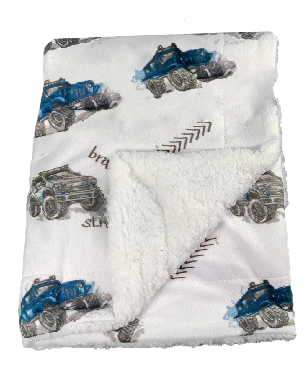 Hummer.jpg Luxury Soft Fur Back Blanket Hummer Design - Image 1