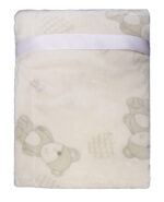 Cream Teddy Fur Blanket 75 x 100cm Blanket - Image 3