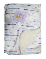Sky Blue Arrow Fur Blanket 75cm x 100cm