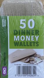 50 Dinner Money Wallets Pack Of 2 (100 wallets) For Storing Small Items Coins Seeds Beads