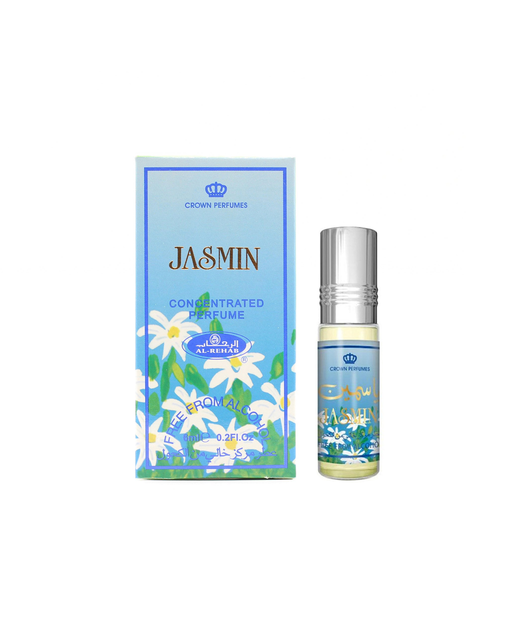 Jasmin-Jasmine-perfume-oil-6ml-roll-on-attar-al-rehab-al-rehab-concentrated-perfume-oil-best-attar-perfume-oil-al-rehab-crown-roll-on-attar-perfume-oil-best-arabic-perfume-oil.jpg Jasmin 6ml Roll On by Al Rehab | Perfume Oil - Image 1