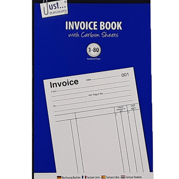 Just Stationery Invoice Book 1-80 Carbon Sheets