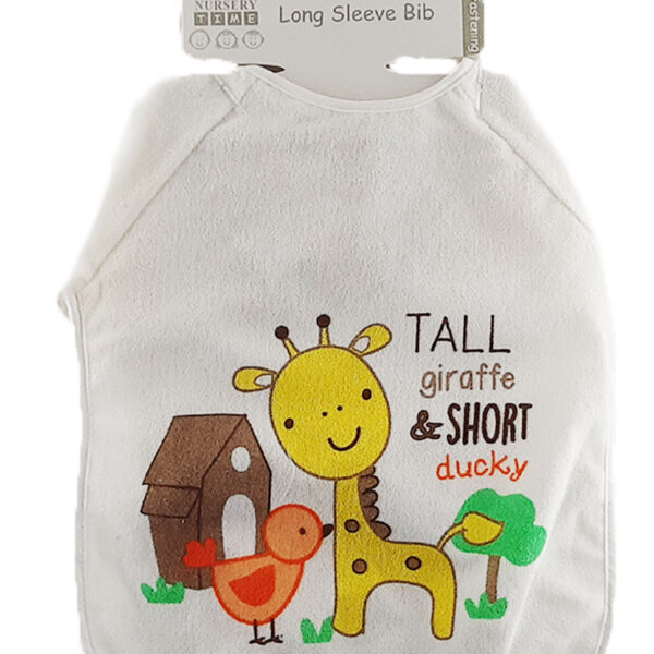 Long Sleeve Bib Giraffe