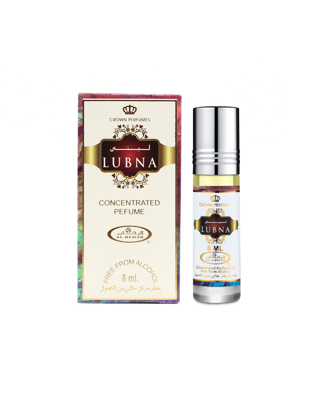 Lubna-perfume-oil-6ml-roll-on-attar-al-rehab-al-rehab-concentrated-perfume-oil-best-attar-perfume-oil-al-rehab-crown-roll-on-attar-perfume-oil-best-arabic-perfume-oil.jpg Lubna 6ml Roll On by Al Rehab | Perfume Oil - Image 1