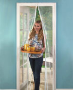 Home | Insect Door Screen 90x210cm | White Stripe - Image 3