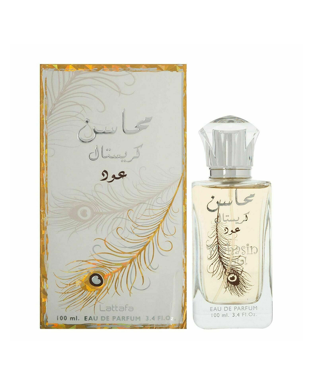 Mahastin-Crystal-Oud-Lattafa-UK-Best-Arabic-Oud-perfume-for-ladies-1.jpg Mahasin Crystal Oud 100ml by Lattafa - Image 1